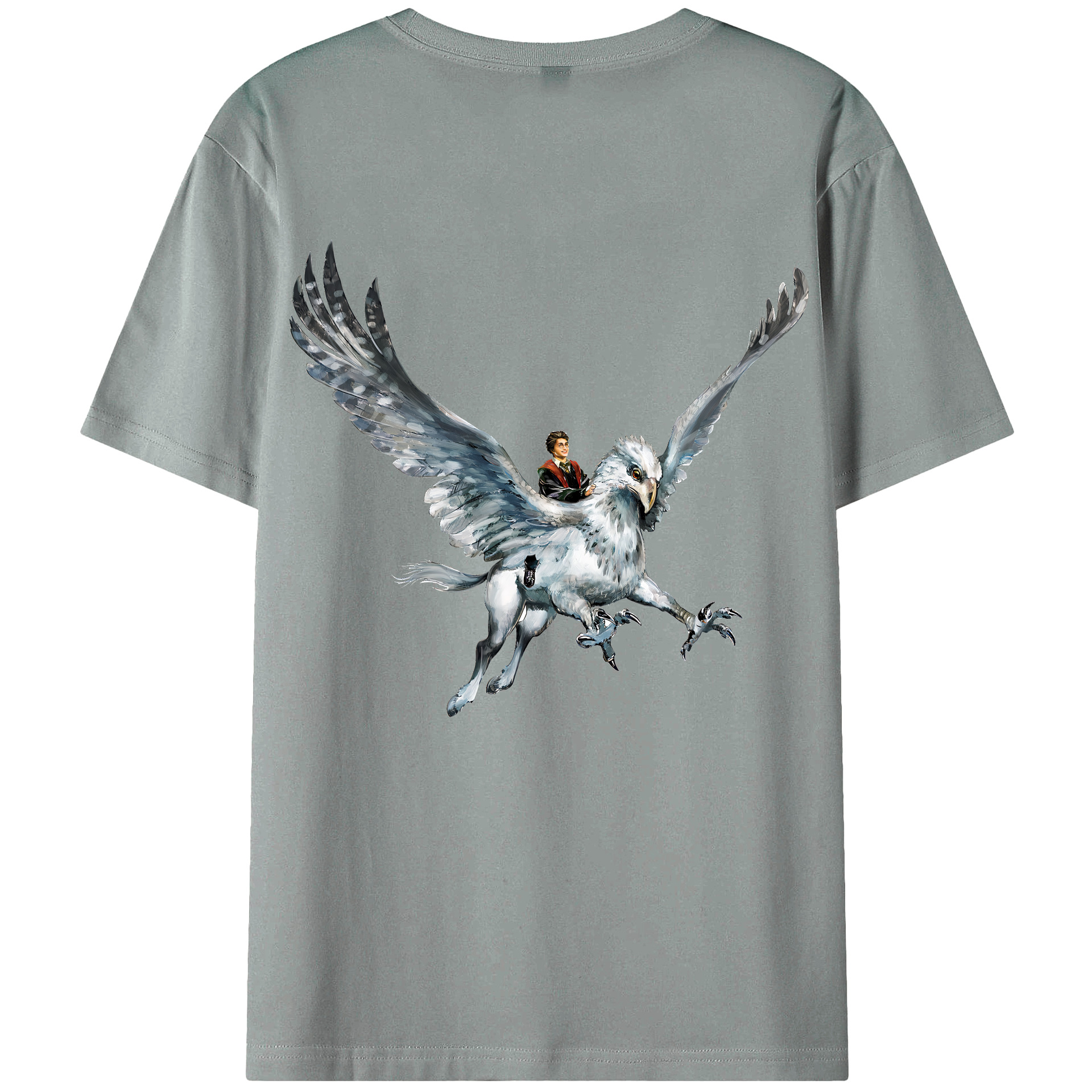 （画像用） Harry Potter ハリー・ポッターシリーズ 綿100％ メンズ半袖Tシャツ（バックプリント） 通気性